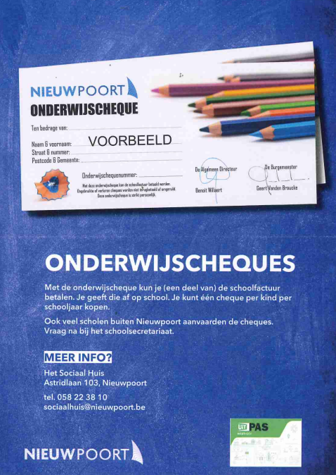 Onderwijsscheques Voor